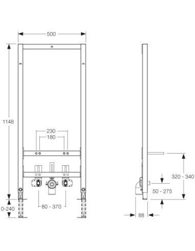 Mepa iebūvējams bidē rāmis VariVIT 549006