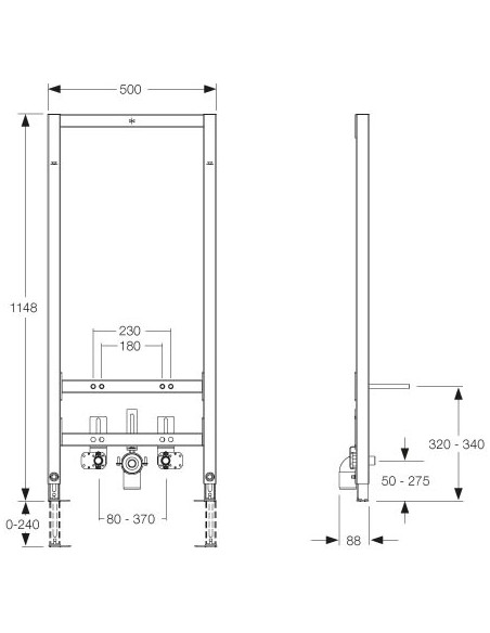 Mepa iebūvējams bidē rāmis VariVIT 549006