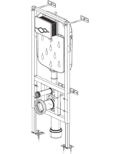 Creavit iebūvējams wc poda rāmis ģipškartonam GR5003 - 4