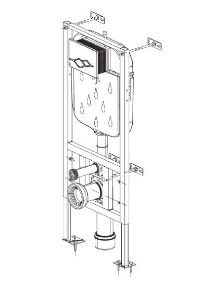Creavit iebūvējams wc poda rāmis GR5003 - 4 Creavit iebūvējams wc poda rāmis GR5003 - 4