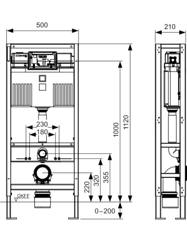 TECE iebūvējams wc poda rāmis TECEprofil 9500393