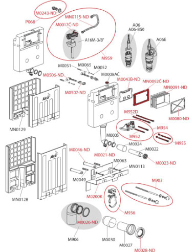 AlcaPlast iebūvējams wc poda rāmis Alcamodul...