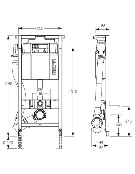 Mepa iebūvējams wc poda rāmis VariVIT A31 Air WC 514808