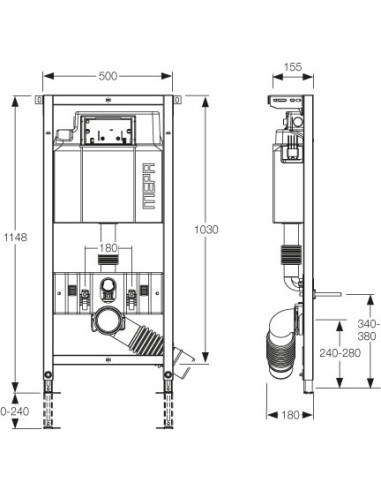 Mepa iebūvējams wc poda rāmis VariVIT A31 Step...