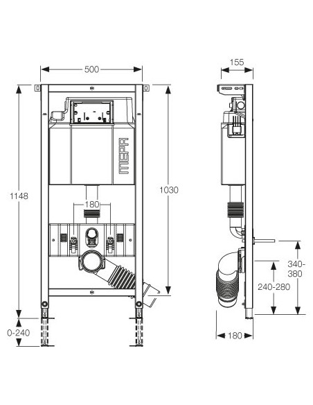 Mepa iebūvējams wc poda rāmis VariVIT A31 Step 514804