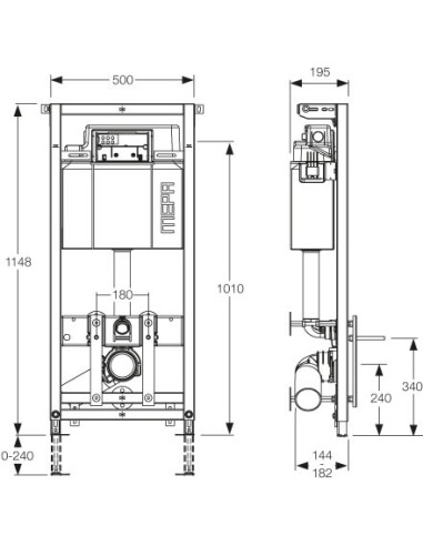 Mepa iebūvējams wc poda rāmis VariVIT A31 Mondo...