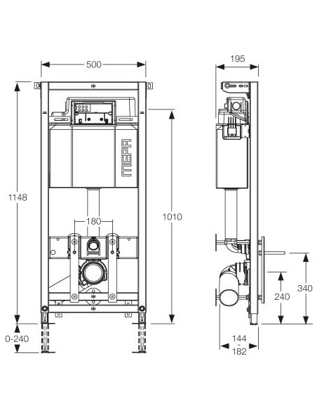Mepa iebūvējams wc poda rāmis VariVIT A31 Mondo 514809