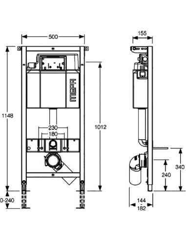 Mepa iebūvējams wc poda rāmis VariVIT A31 512324