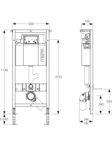 Mepa iebūvējams wc poda rāmis VariVIT A31 514811