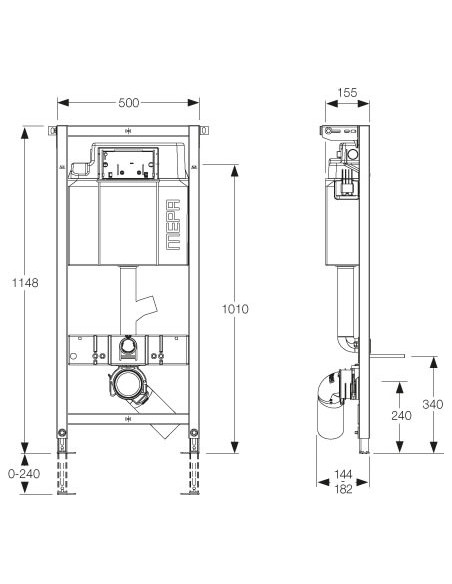 Mepa iebūvējams wc poda rāmis VariVIT A31 514811
