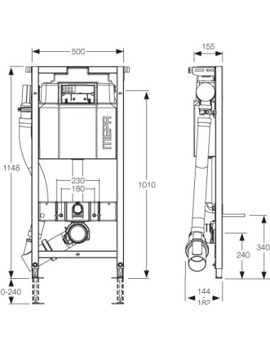 Mepa iebūvējams wc poda rāmis VariVIT A31 Air...
