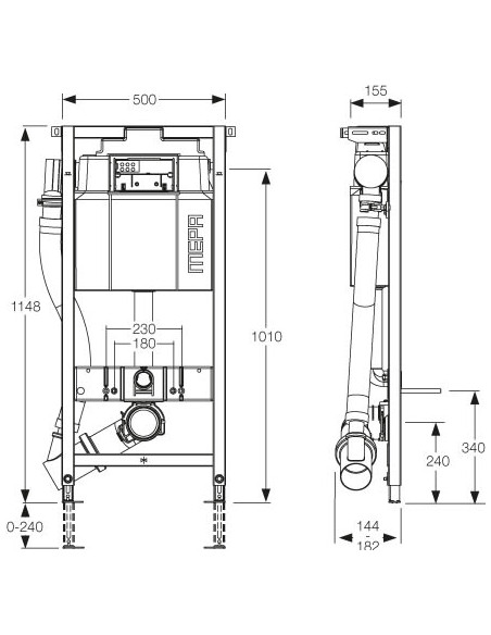 Mepa iebūvējams wc poda rāmis VariVIT A31 Air WC 514801