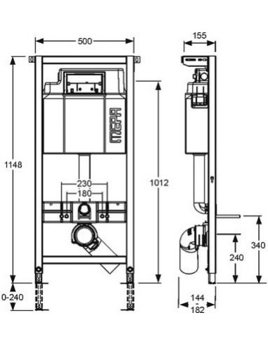 Mepa iebūvējams wc poda rāmis VariVIT A31 514306