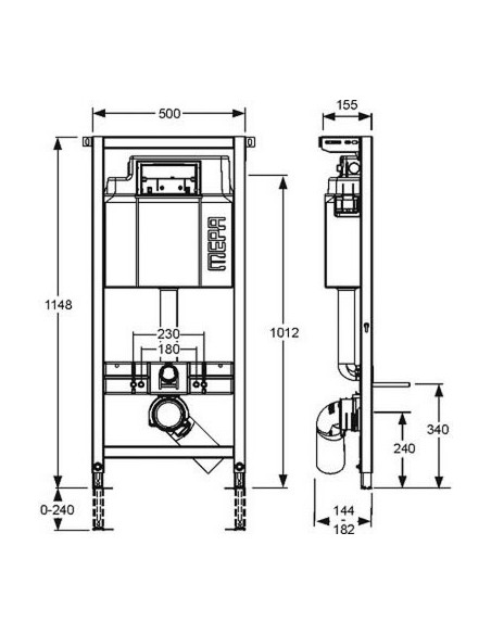 Mepa iebūvējams wc poda rāmis VariVIT A31 514306