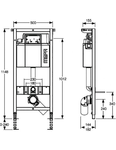 Mepa iebūvējams wc poda rāmis VariVIT A31 512318