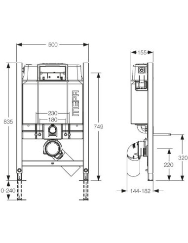 Mepa iebūvējams wc poda rāmis VariVIT B31 511103