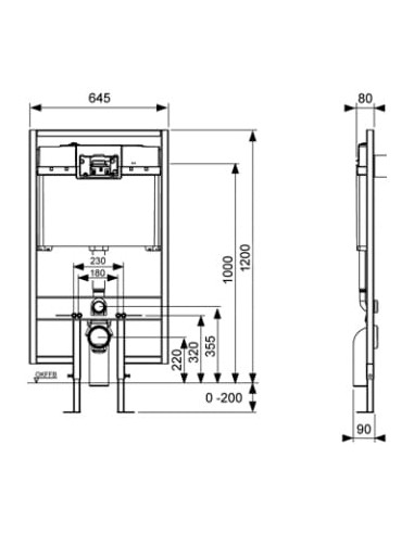 TECE iebūvējams wc poda rāmis TECEprofil 9 300 040