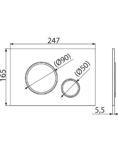 AlcaPlast poda skalošanas poga THIN M778