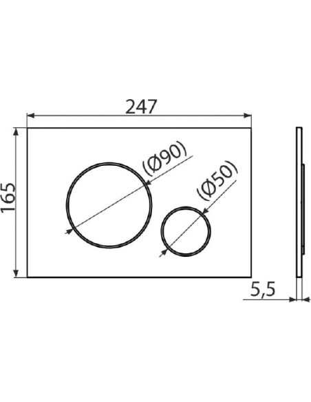 AlcaPlast poda skalošanas poga THIN M678