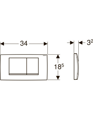 Geberit poda skalošanas poga Twinline 30...