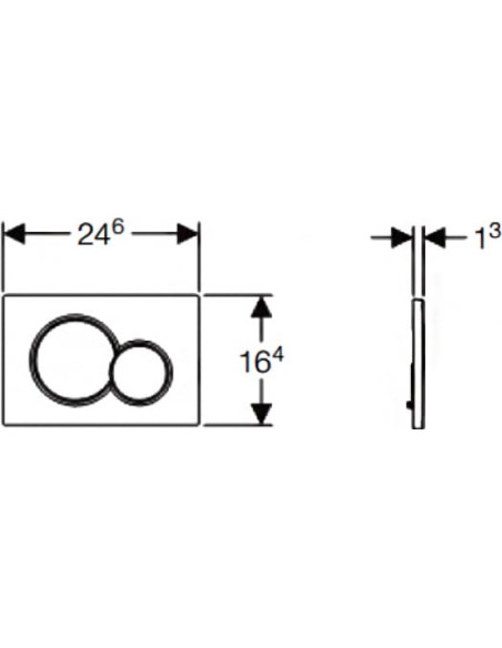 Geberit poda skalošanas poga Sigma 01 115.770.DT.5