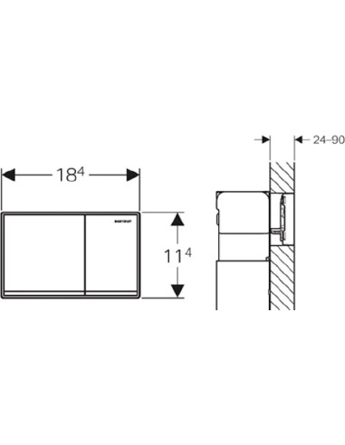 Geberit poda skalošanas poga Omega 60 115.081.SI.1