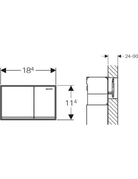 Geberit poda skalošanas poga Omega 60 115.081.SI.1