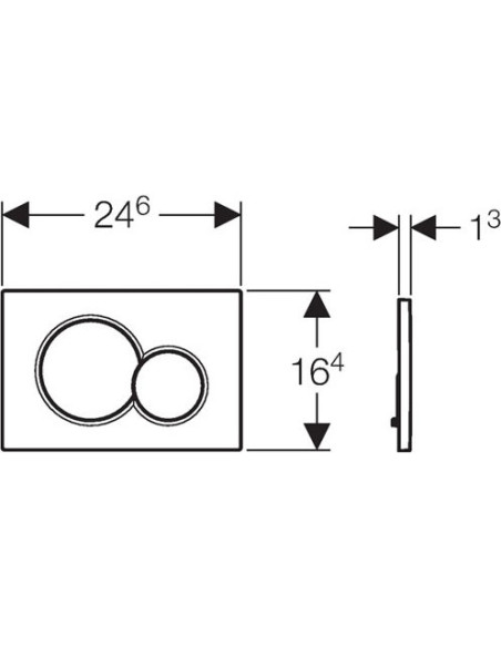 Geberit poda skalošanas poga Sigma 01 115.770.11.5