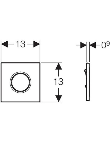 Geberit manuālas skalošanas pneimatisks mehānisms Sigma 01 116.011.21.5