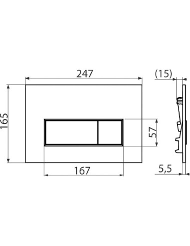 AlcaPlast poda skalošanas poga THIN M570