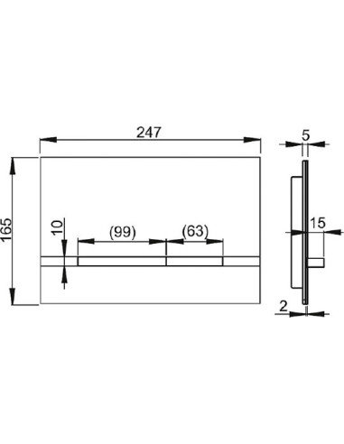 AlcaPlast poda skalošanas poga Flat Stripe