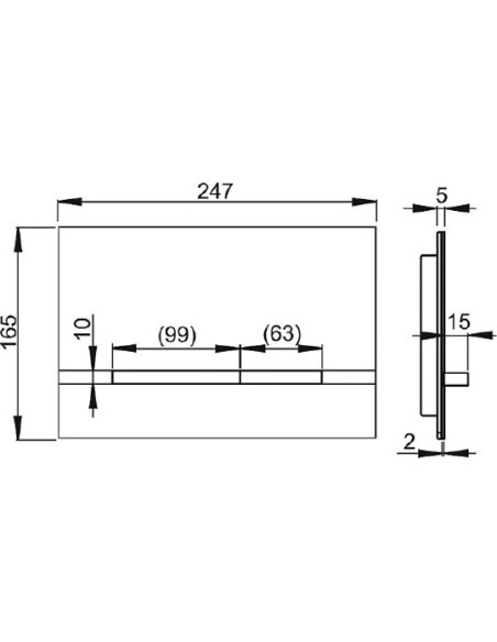 AlcaPlast poda skalošanas poga Flat Stripe