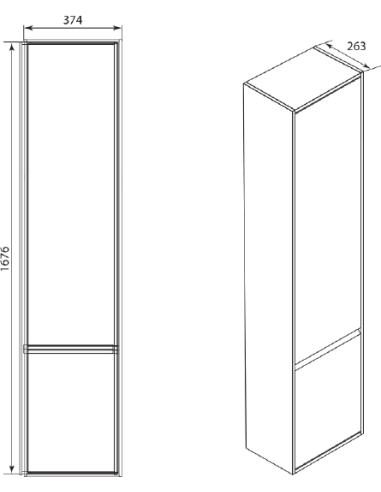 Roca augsts skapis Laks L