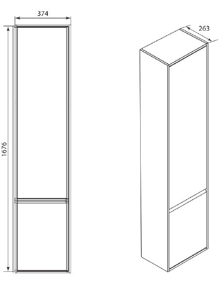 Roca augsts skapis Laks L