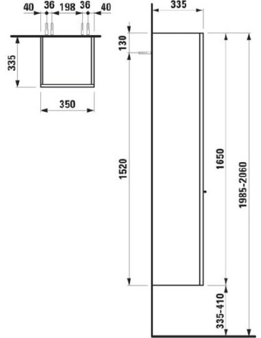 Laufen augsts skapis Palace 4.0202.1.075.464.1 L - 9