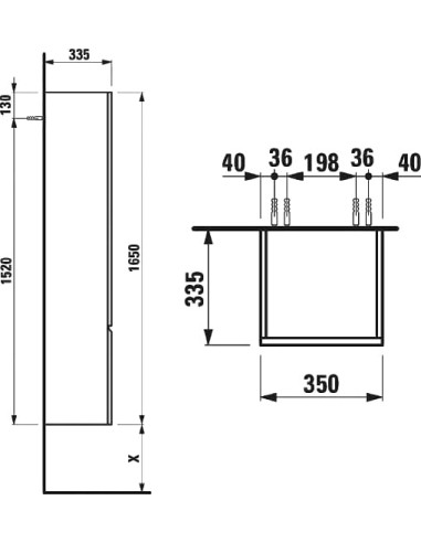 Laufen augsts skapis Pro 4.8312.2.095.423.1 - 8