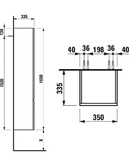 Laufen augsts skapis Pro 4.8312.2.095.423.1 - 8