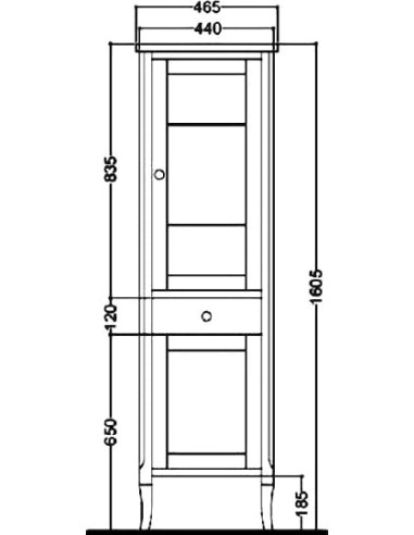 Kerasan augsts skapis Retro - 6