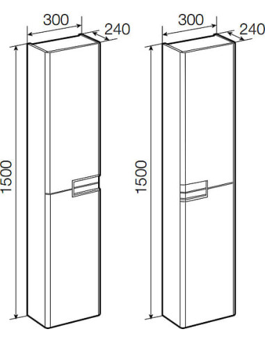 Roca augsts skapis Victoria Nord Black Edition