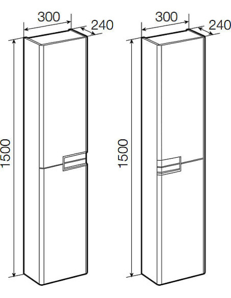 Roca augsts skapis Victoria Nord Black Edition
