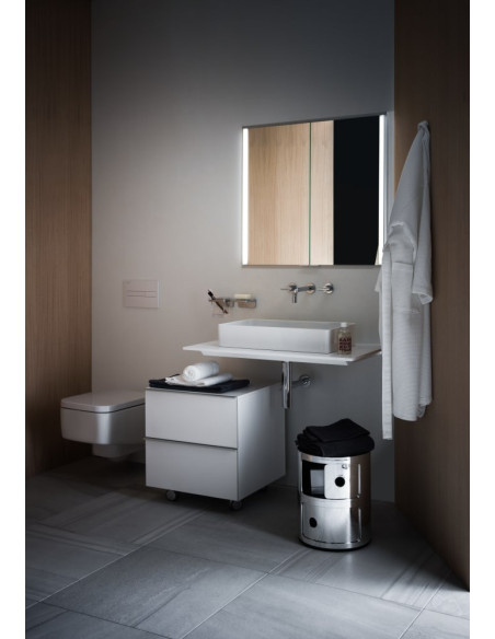 Laufen FRAME25 2 durt. spoguļskapītis 100cm ar LED gaismu, alum. - 6