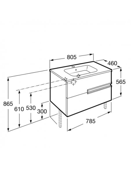 Roca skapītis ar izlietni Victoria N 80 balts