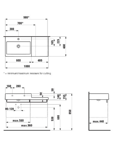 Laufen skapītis ar izlietni Case 4.0128.2.075.463.1 - 6