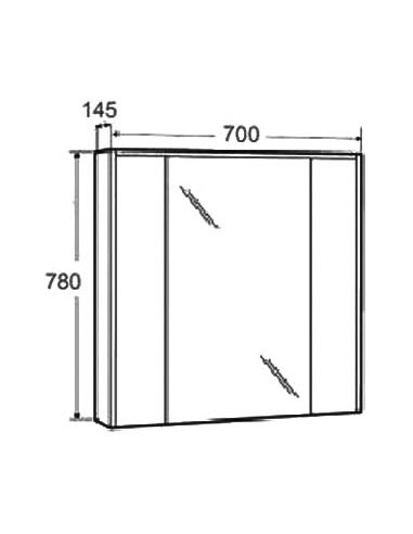 Roca spoguļu skapītis Ronda 70