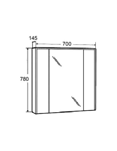 Roca spoguļu skapītis Ronda 70