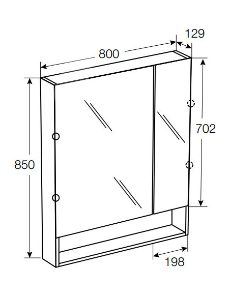 Roca spoguļu skapītis Gap 80