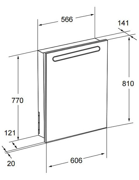 Roca spoguļu skapītis Victoria Nord 60 R