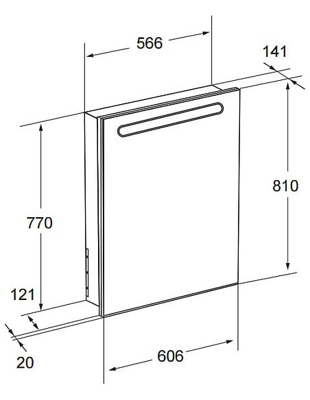 Roca spoguļu skapītis Victoria Nord Black Edition 60 R
