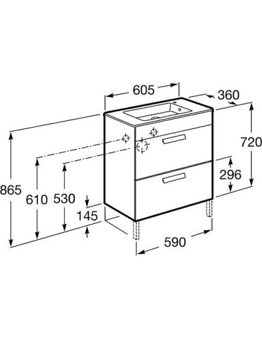 Roca grīdas skapītis Debba 60