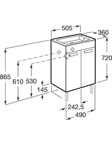 Roca grīdas skapītis Debba 50